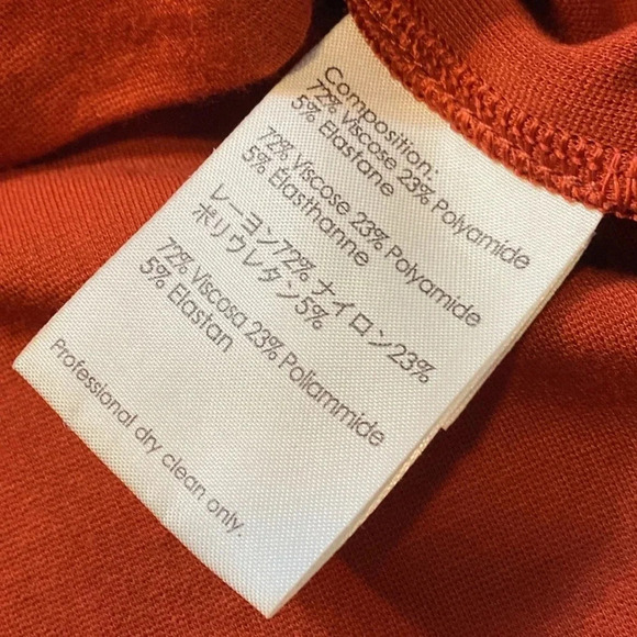 Phillip Lin 3.1 Orange Bodycon Peplum Top - Picture 4 of 8